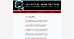 Desktop Screenshot of braininjurylawyerdir.com