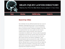 Tablet Screenshot of braininjurylawyerdir.com